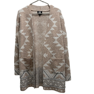Frye Aztec Boho Open Cardigan Sweater Size Medium Oversized